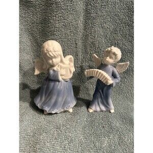 Blue vintage Enesco porcelain angels